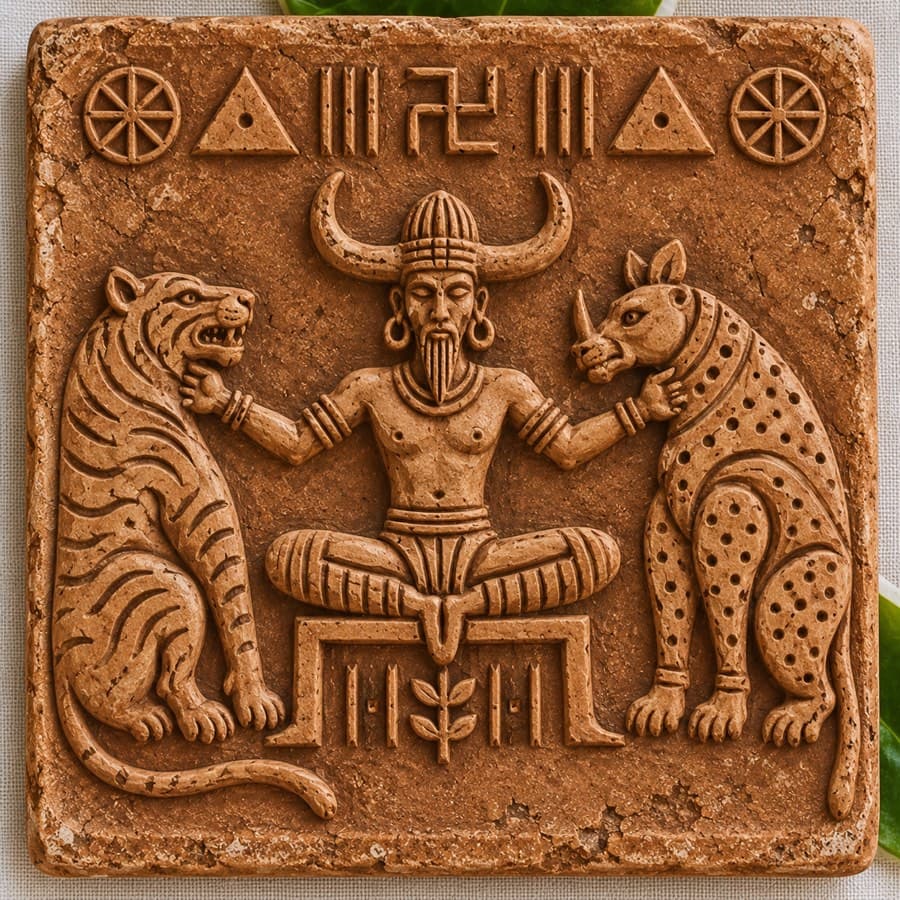 Enkisha Deu (Dev), Ganak 6, terracotta Ganak (seal) in raised relief